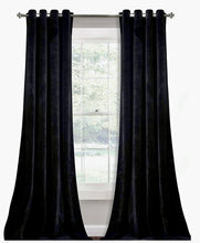 Load image into Gallery viewer, Blackout Velvet Curtain Panels - Black
