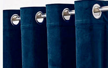 Load image into Gallery viewer, Blackout Velvet Curtain Panels - Navy Blue

